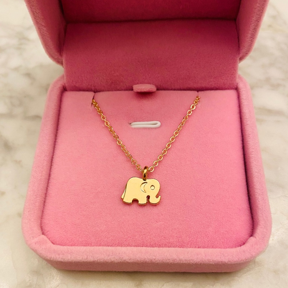 Gold Plated Elephant Pendant Chain Necklace